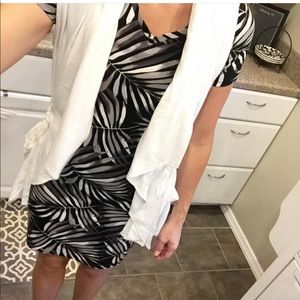 Palm Leaf T-Shirt Dress